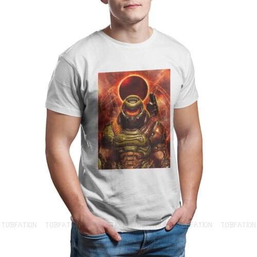 Red Unique TShirt Doom Eternal Slayer Hell Doomguy Seraphim Game Leisure Size S-6XL T Shirt Newest Stuff For Men Women