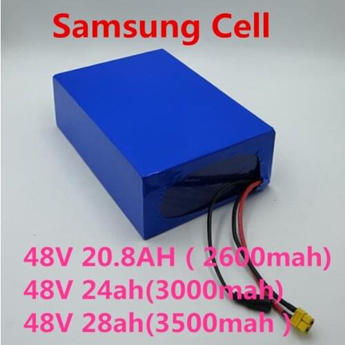 Free Tax 2000W 48V 20AH with Samsung Electric Bike Battery 48V 24ah 28ah E scooter battery 48 Volt Lithium Battery with 50A BMS