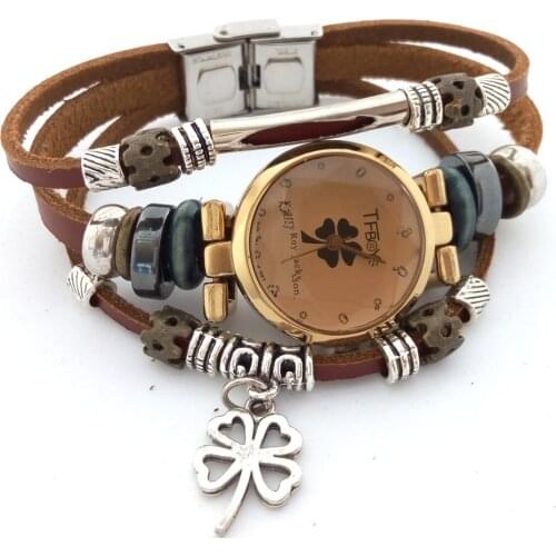 New fashion women watches Full handmade watch diamond Quartz genuine leather Strap High Quality Dress Retro Watches