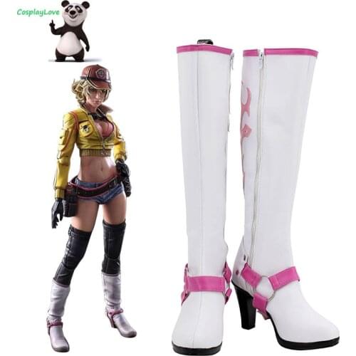 Final Fantasy XV FF15 Cindy Aurum White Cosplay Shoes Long Boots Leather CosplayLove For Halloween Christmas