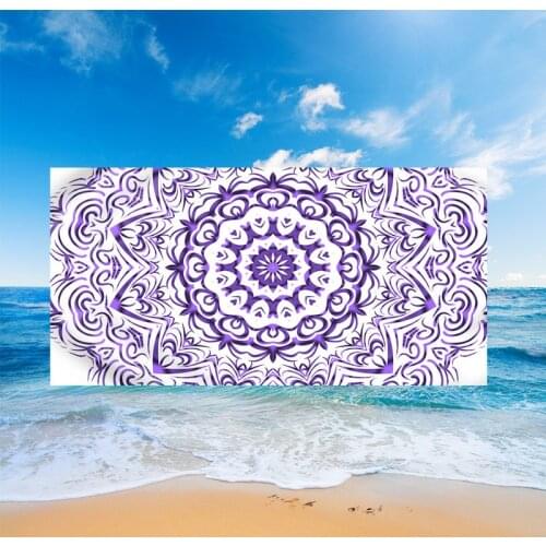Dyeing and Printing 3D Picture Indian Mandala Beach Towel Microfiber Square Indoor and Outdoor Beach Towel Towels Bathroom