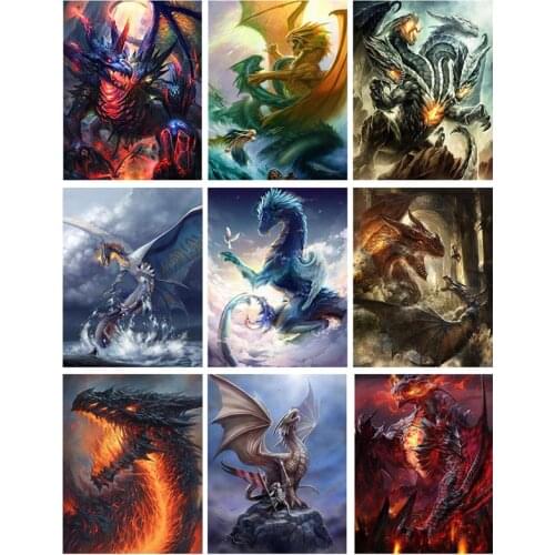Full round 5D diamond painting cross stitch pattern art DIY diamond embroidery "Dragon" diamond алмазная вышивка home decor ll50