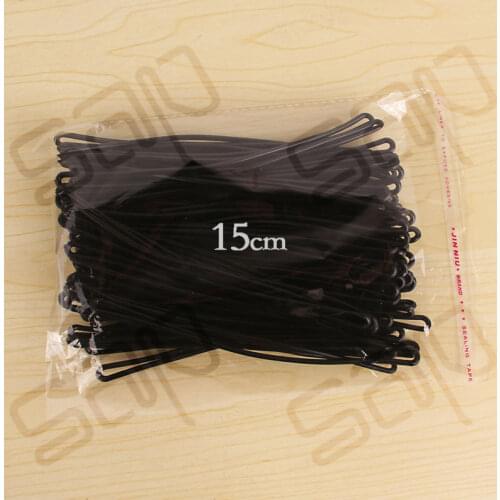 SAP backpack accessories 15cm black pvc travel tag plastic worm loop Lot of 500