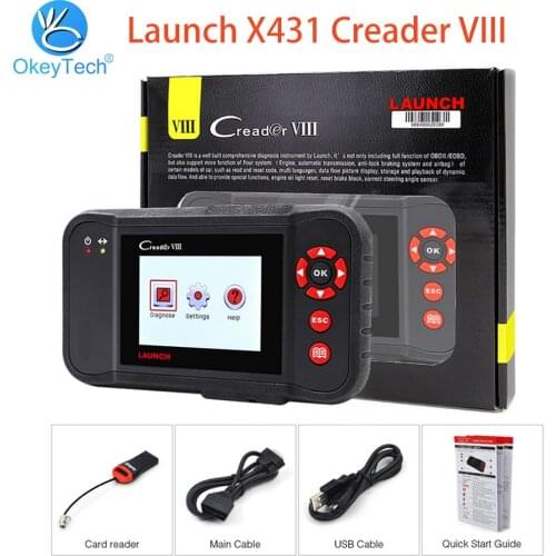 LAUNCH X431 Creader VIII OBD2 Scanner Code Reader Same CRP129 EPB Oil SAS Reset Car Diagnosis Tool Original