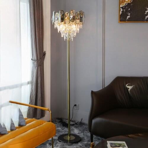 Modern Luxury Crystal Led Floor Lamp Table Lamp Bedroom Sofa Bedside Lamp Living Room Home Decor Indoor Lighting Light Fixture