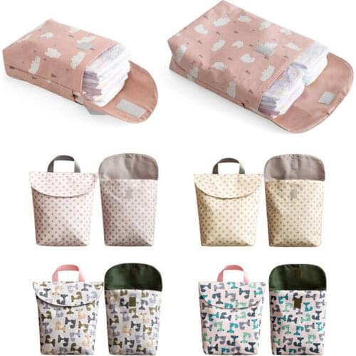 New Diapering Toilet Training Packages Mini Waterproof Wet Dry Bag for Baby Infant Cloth Diaper Nappy Pouch Reusable