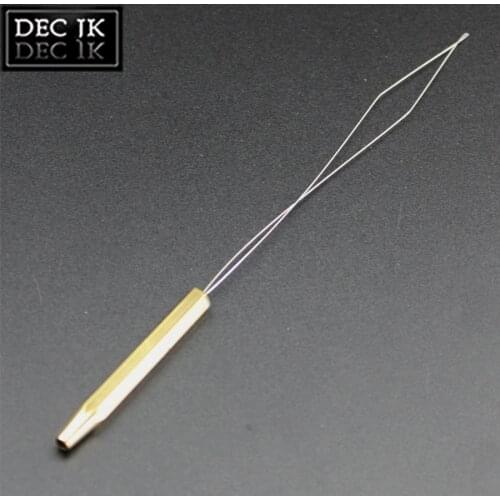 1PCS Extra-long Brass Bobbin Threader Fly Fishing Tying Tool Thread Half Hitch Bug Binding Handle Tools