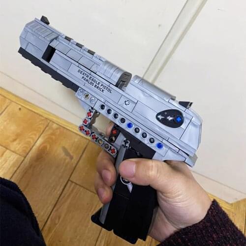 Military Series PUBG Desert Eagle Pistol Building Blocks Moc Airguns Hunting Shotgun Gun Bricks Boy Toys Christmas Gifts For Kid