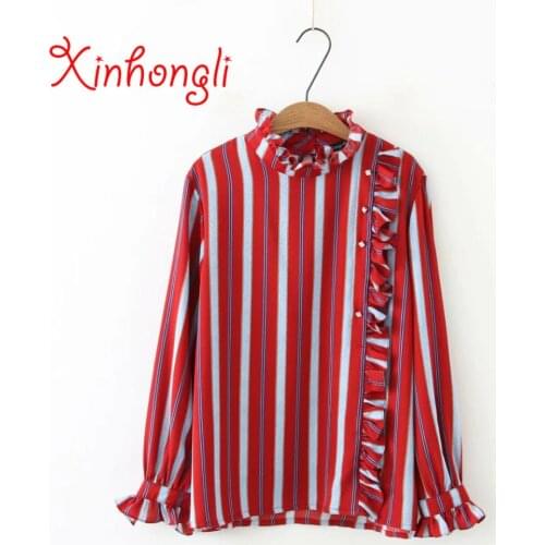 Xinhongli Collar Blouses