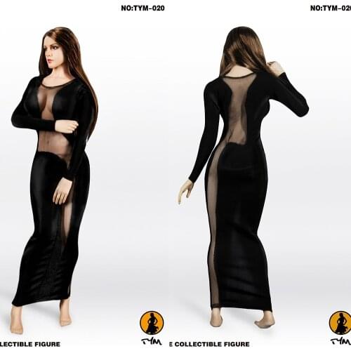 In Stock 1/6 Nightdress Sexy Nightclub Dress TYM-20 European American Star Red Carpet Model for 12'' Big Breast Action Figure