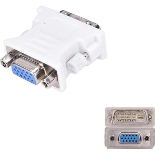15 Pin VGA Female to 24+1 pin DVI-D Male Adapter Video Converter for PC Laptop
