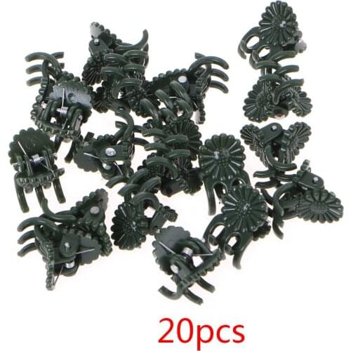20 Pcs Plastic Fix Clips Orchid Stem Vine Support Vegetables Farm Flowers Fruit Tied Bundle Branch Clamping Gardening Tool