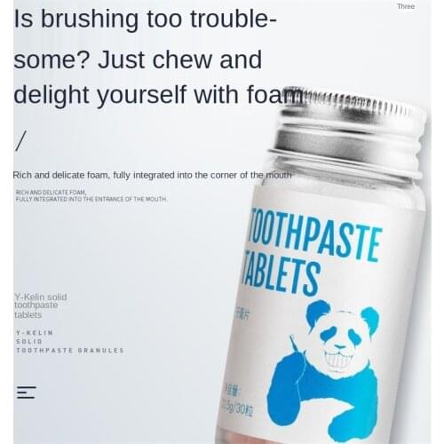 2021 New Toothpaste Tablets Teeth Whitening Charcoal Remove Smoke Stains Bad Breath Fresh Mouthwash