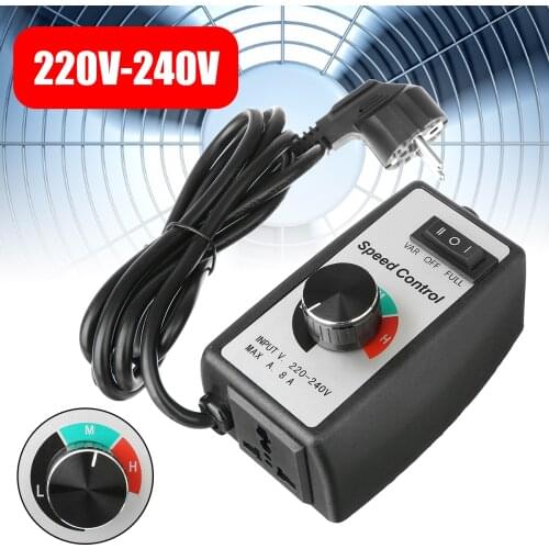 220-240V 8A Router Speed Control Variable Speed Motor Controller For Lighting Fans Motor Pumps Controller Power Tools EU Plug