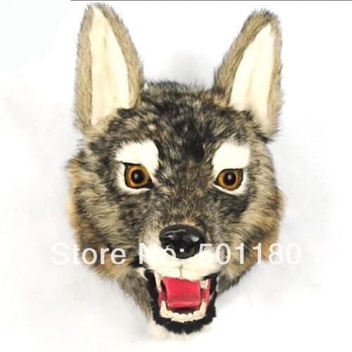 Free shipping new handmade wall decoration craft wolf head