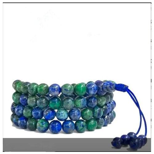 Natural Phoenix Lapis Lazuli Bracelet 108 Buddha Beads Energy Bracelet Fashion Charm Yoga Bracelet Necklace Jewelry SL088