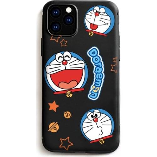 Japan anime Doraemon Phone Case for iPhone 12 11 Pro mini 8 7 6 6S Plus X SE 2020 XR 12 pro XS MAX Silicone Case
