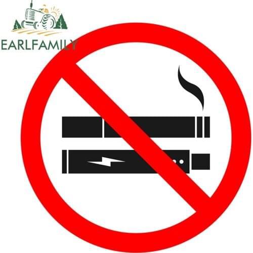 EARLFAMILY 13cm x 13cm for No Smoking Sign Motorcycle Car Stickers Anime Decal Windshield Surfboard Anime Decals Decoration