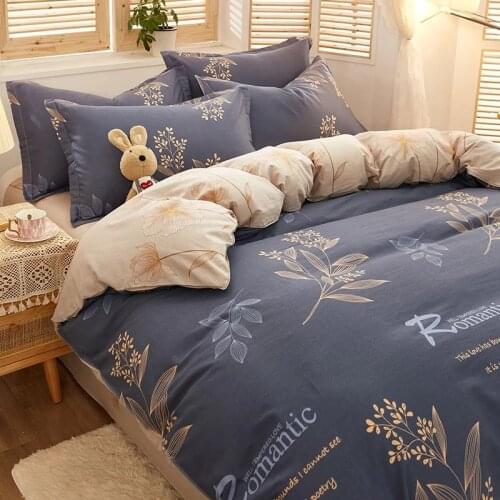 2021 New Bedding Set 3/4 Piece 100% Cotton Duvet Cover Set Large Comforter Bedding Sets Full Queen King Size Luxury Home Textile