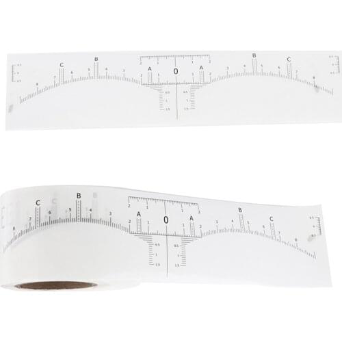 50pcs Eyebrow Ruler Sticker Sticky Eyebrow Ruler Guide Permanent Makeup Tool New