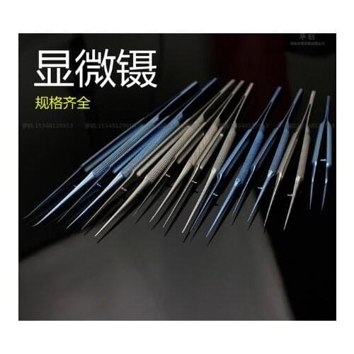 Medical use micro-plastic stainless steel&titanium alloy tissu suture makeup tweezers platform tooth tweezers Microinstrument
