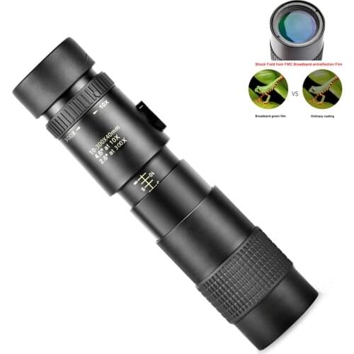 1 Pcs 10-300X40mm Zoom Monocular Telescope Compact Waterproof Telescope for Hiking Camping Bird Watching