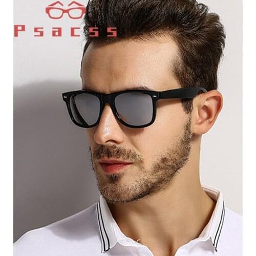Psacss Square Polarized Sunglasses Men Driving Mirror Sun Glass Male High Quality Retro Rivet Lunette De Soleil Homme Eyewear