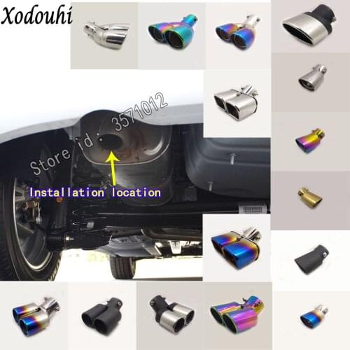 For Peugeot 307 2016 2017 2018 car cover muffler exterior back end pipe dedicate exhaust tip tail outlet ornament vent part 1pcs