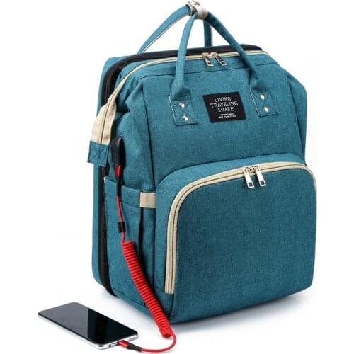 Diaper Bag Backpack, Waterproof Large Capacity Stylish and Durable Baby Bags portable foldable crib Mommy bag