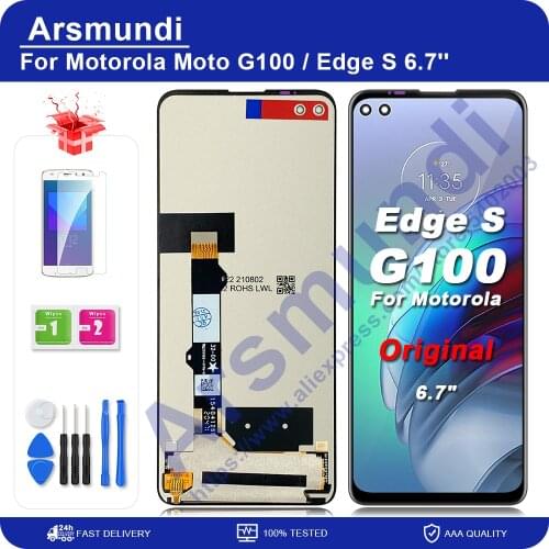 Original 6.7" Display For Motorola MOTO G100 LCD Display + Touch Screen Digiziter Assembly For Moto G100 LCD With Tools