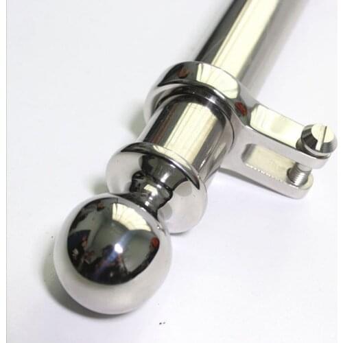 Stainless Steel Deck Flag Pole (760mm/30inch) with Socket Base for Kayak/ Canoe /Boat/ Dinghy/ Yacht Accessories