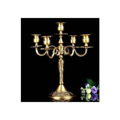 Europe alloy metal H35cm bronze plated 3/5arm candle hoders vintage candle holders candle lantern for home decoration ZT051