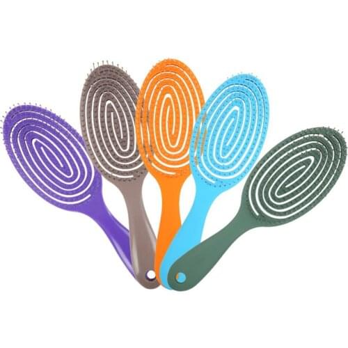 Hair Comb Relaxing Elastic Massage Comb Portable Hair Brush Massage Brush Magic Brushes Head Combs Hollow Massage Comb