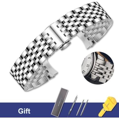Professional Stainless Steel Watch Band Strap for Men Luxury Polished Watchband Suit for Tissot Le Locle Replacement Bracelet