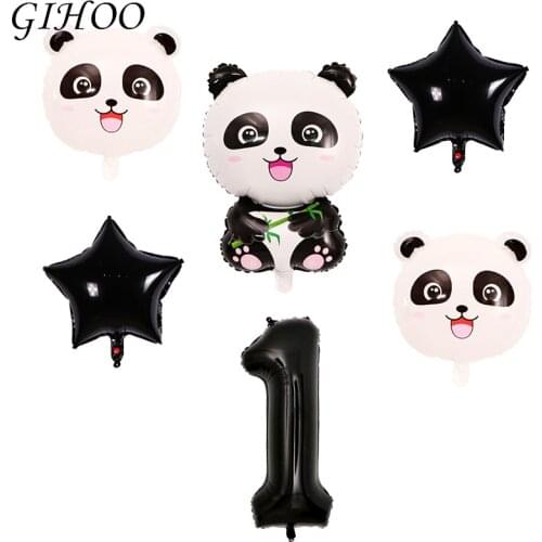 Cartoon Panda Foil Balloon Birthday Party Decoration Cartoon Animal Panda Decoration For Birthday Kids Toy Supplies