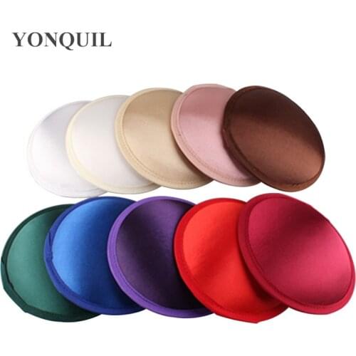 13CM Satin Fabric Fascinator Base Millinery Base Round DIY Hair Accessories Wedding Headpiece Party Hat Craft 11 Colors Select