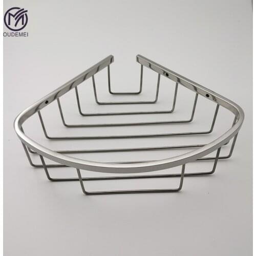 SUS 304 Chrome Corner Basket Shower Room Rack Wall Mounted Toilet Corner Table Shelf Bathroom Shelf Organizer