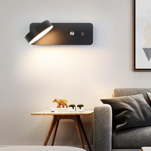 Led Mirrors For Home Rotating Stepless Dimming Light Bedroom Bedside Wall Sconce Modern Minimalist Background Tiara
