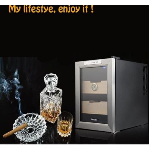 Thermostatic Cigar Moisturizing Cabinet Capacity 100 Pieces Cigar Storage Cabinet Wooden Cigar Cabinet with Hygrometer SC-12A