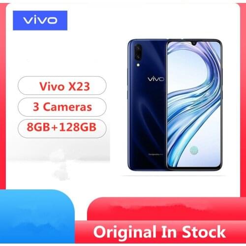 Original Vivo X23 4G LTE Mobile Phone Octa Core Android 8.1 6.41" 2340X1080 8GB RAM 128GB ROM 13.0MP Fingerprint Face ID