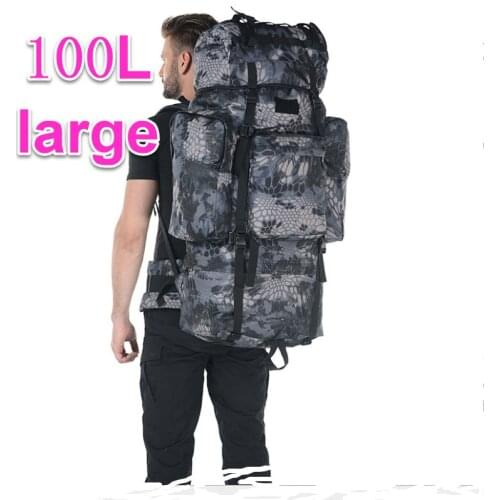 100L very Large Capacity Travel Backpack Mountaineering Bag Waterproof Outdoor Travel Bag Big Backpack A5203