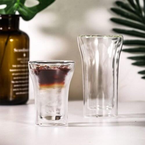 Top Quality Bodum Design Double Wall Glass Coffee Cup Heat Insulation Cappuccino Family Breakfast Glass Cold Drink Iced Beer Mug