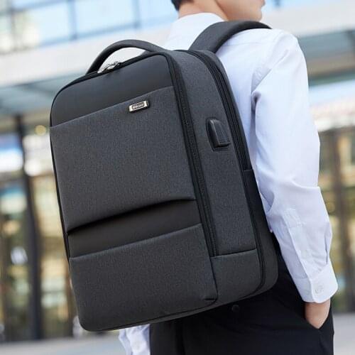 WIERSOON Expandable Backpack Men for 15.6 Inch Laptop Backpacks Male Travel Backpack Bags Large Capacity Mal