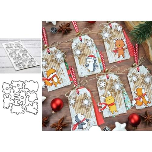 Winter Small Animal Series Cutting Dies Stamps Scrapbooking Handmade Tools Mold Cut Stencil New DIY Card Make Mould Model Craft