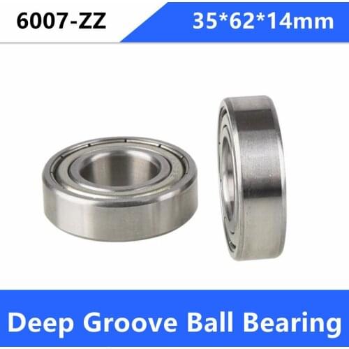 10pcs/lot 35x62x14mm 6007ZZ 6007Z 6007 Z ZZ 35*62*14mm Double metal cover Deep Groove Ball bearing