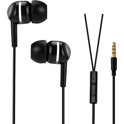 100pcs In Ear Earphone Earplug Stereo Volume Control Wired Headset Bass With Microphone Earphones For iPh Xiaomi For Samsung