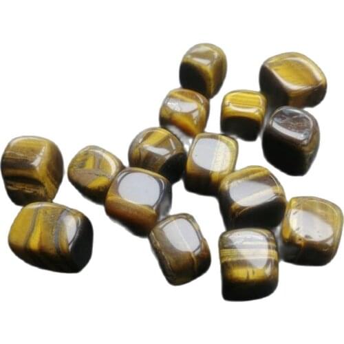 Natural tumbled stone Tigers Eye Crystal Gravel Rock Quartz Mineral Specimen Tank Garden Natural Stones and Minerals