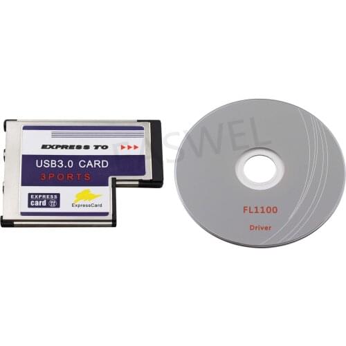 3 Port USB 3.0 Express Card 54mm PCMCIA Express Card for Laptop NEW H3B7 T1H