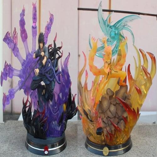 35cm Anime Naruto Shippuden gk Statue Uzumaki Naruto Uchiha Sasuke PVC Figure Collectible Model Toys