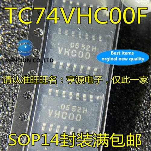 50Pcs TC74VHC00 TC74VHC00F Silkscreen VHC00 SOP14 Patch midbody 5.2mm in stock 100% new and original